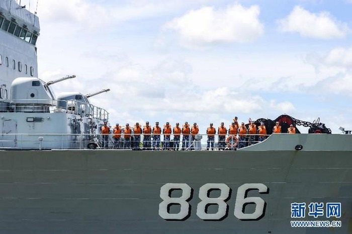 Tàu tiếp tế tổng hợp Thiên Đảo Hồ, Hạm đội Đông Hải tham gia diễn tập Vành đai Thái Bình Dương 2014