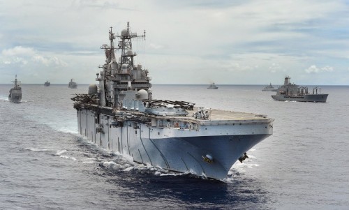 Tàu tấn công đổ bộ Mỹ trong diễn tập Vành đai Thái Bình Dương 2014