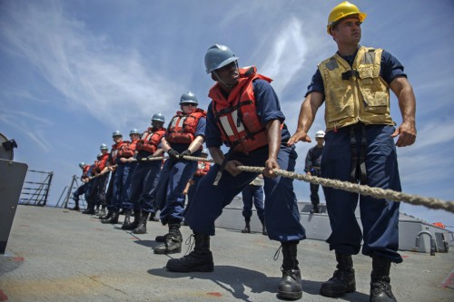 Tập trận Malabar 2014 ngày 27 tháng 7 năm 2014: Tàu chiến Mỹ tiến hành tiếp tế