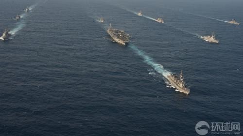 Mỹ-Nhật-Hàn trong một cuộc tập trận chung trên biển Hoa Đông (ảnh tư liệu)
