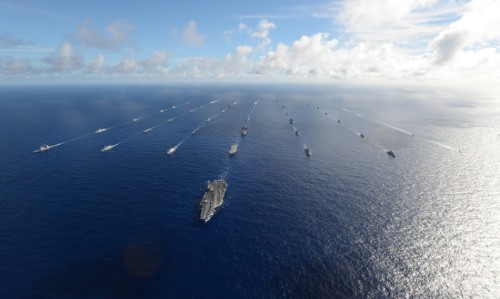 Cuộc tập trận Vành đai Thái Bình Dương 2014 do Mỹ chủ trì vừa kết thúc vào đầu tháng 8 năm 2014