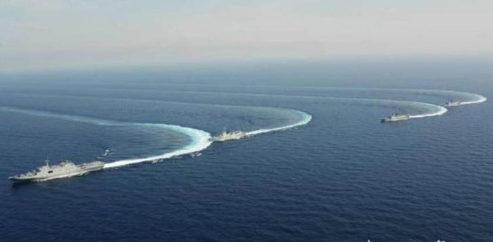 Hạm đội Nam Hải, Hải quân Trung Quốc trong một cuộc tập trận trên Biển Đông vào tháng 3 năm 2013 (ảnh tư liệu minh họa)
