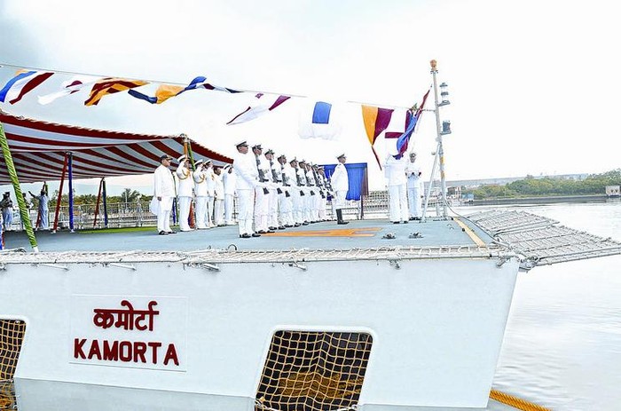 Hải quân Ấn Độ biên chế tàu hộ vệ săn ngầm INS Kamorta