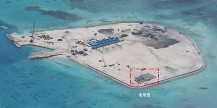 Hình ảnh đá Gạc Ma thuộc quần đảo Trường Sa của Việt Nam trên báo chí Trung Quốc mấy ngày gần đây