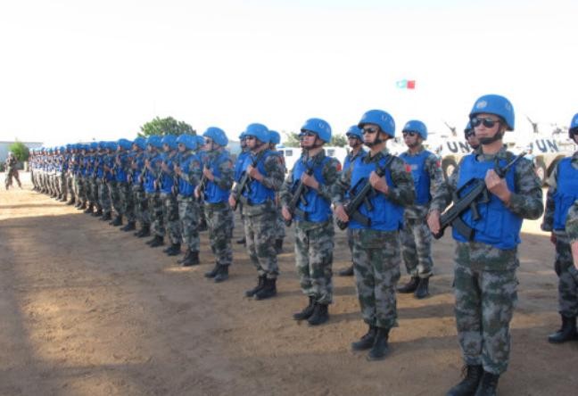 Lực lượng gìn giữ hòa bình của Trung Quốc ở Sudan (nguồn mạng sina Trung Quốc)