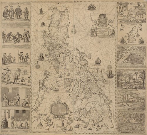Bản đồ của linh mục Pedro Murillo năm 1734 có bãi cạn Panacot (bãi cạn Scarborough)