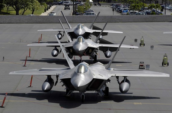Máy bay chiến đấu F-22 Raptor Mỹ (ảnh tư liệu)