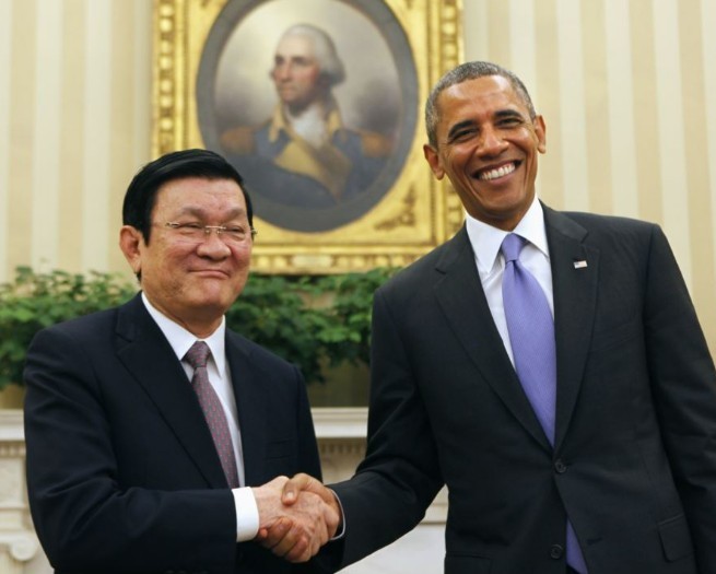 Tháng 7 năm 2013, Việt-Mỹ thiết lập quan hệ đối tác toàn diện