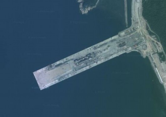 Hình ảnh từ google về quân cảng Du Lâm của Hải quân Trung Quốc ở thành phố Tam Á (ảnh tư liệu)