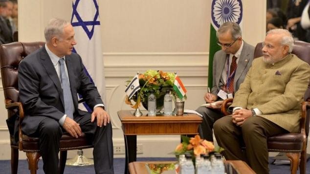 Ngày 28 tháng 9 năm 2014, tại New York, Thủ tướng Ấn Độ Narendra Modi và Thủ tướng Israel Benjamin Netanyahu hội đàm