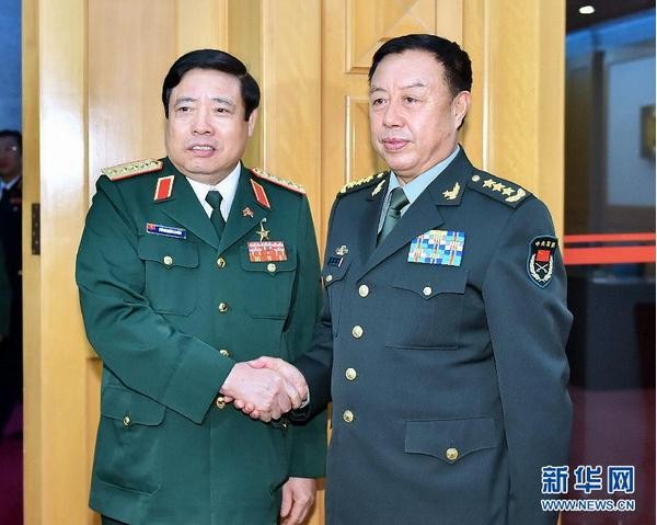 Ngày 18 tháng 10 năm 2014, Bộ trưởng Quốc phòng Phùng Quang Thanh hội kiến với Phó chủ tịch Quân ủy Trung ương Trung Quốc Phạm Trường Long (nguồn Tân Hoa xã)