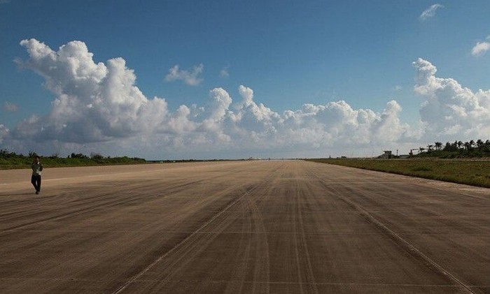 Trung Quốc mở rộng đường băng sân bay Phú Lâm - quần đảo Hoàng Sa của Việt Nam một cách bất hợp pháp (nguồn Tân Hoa xã)