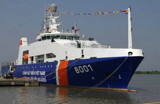 Tàu cảnh sát biển CSB 8001 của Cảnh sát biển Việt Nam do Hà Lan chế tạo (nguồn Thời báo Hoàn Cầu, TQ)