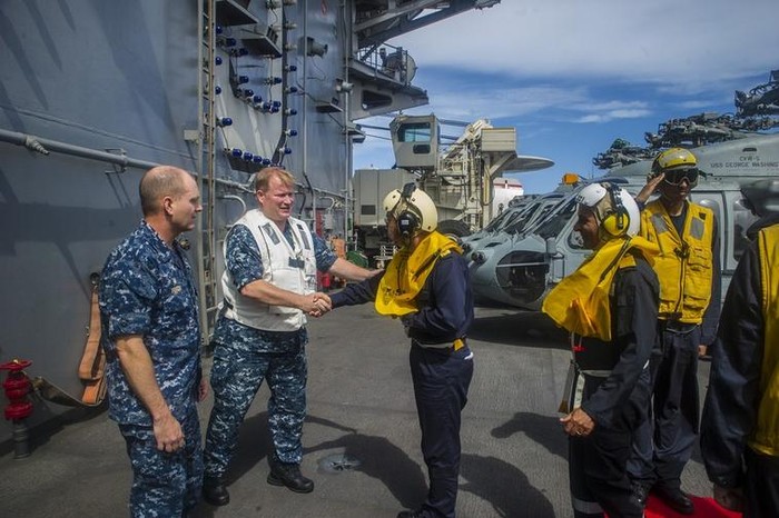 Hạm đội liên hợp Hải quân ba nước Mỹ-Ấn-Nhật tiến hành diễn tập liên hợp &quot;Malabar-2014&quot; ở đông Okinawa từ ngày 24 đến ngày 30 tháng 7 năm 2014.