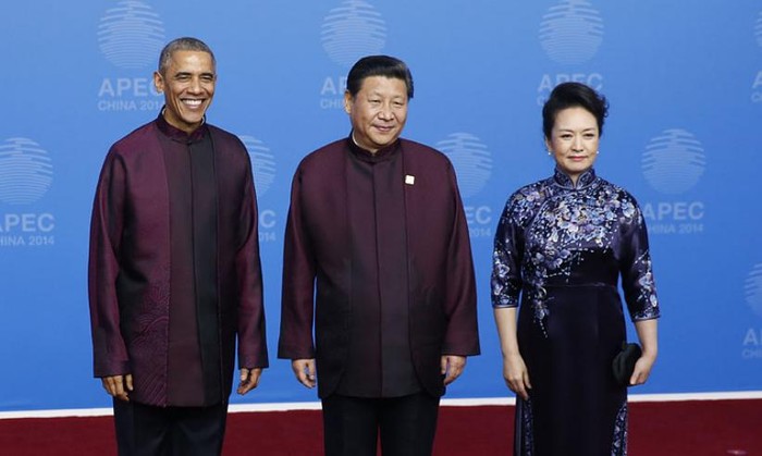Lãnh đạo Trung Quốc và Mỹ tại Hội nghị cấp cao APEC tối ngày 10 tháng 11 năm 2014