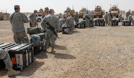 Binh sĩ Mỹ rút khỏi Iraq (ảnh tư liệu)