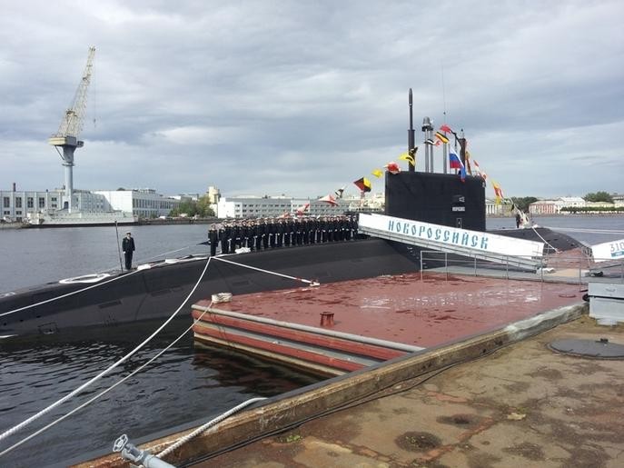 Lễ thượng cờ tàu ngầm diesel-điện Novorossiysk ngày 22 tháng 8 năm 2014