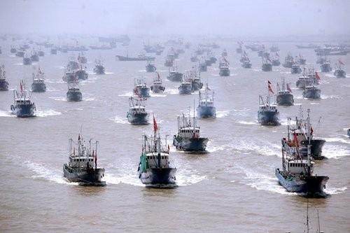 Tàu cá Trung Quốc trên biển (ảnh minh họa)