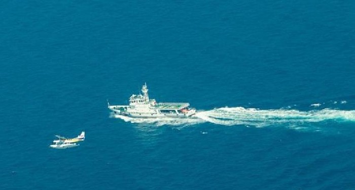 Tàu Hải tuần-1103 và thủy phi cơ Trung Quốc tiến hành tuần tra liên hợp trên biển, trên không ở Biển Đông