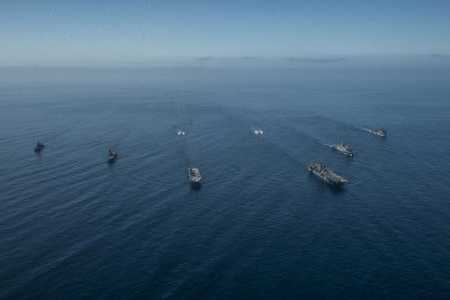 Hải quân Mỹ-Nhật trong một cuộc tập trận liên hợp
