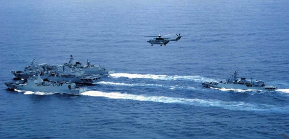 Hạm đội Nam Hải, Hải quân Trung Quốc tiến hành tập trận đổ bộ đánh chiếm đảo trên Biển Đông (ảnh tư liệu)