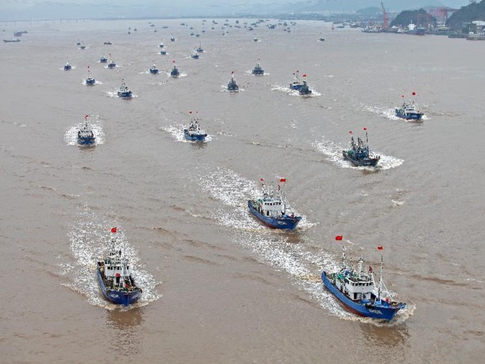 Lượng lớn tàu cá Trung Quốc ra biển