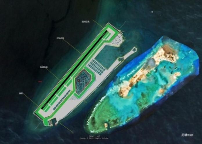 Trung Quốc đang xây dựng căn cứ quân sự ở đá Chữ Thập thuộc quần đảo Trường Sa của Việt Nam?
