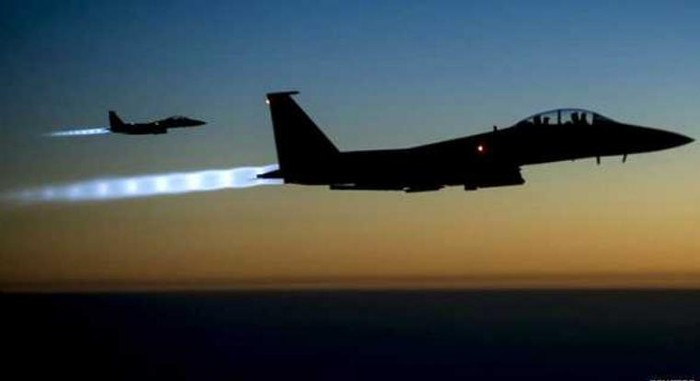 Máy bay Mỹ không kích IS ở Iraq (ảnh tư liệu)
