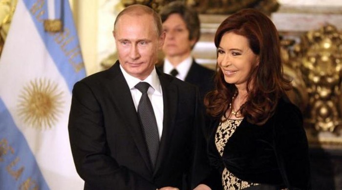 Tổng thống Nga Vladimir Putin và Tổng thống Argentina Cristina Fernandez
