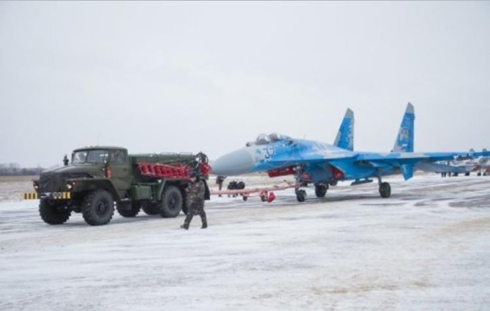 Máy bay chiến đấu Su-27SK sau nâng cấp của Ukraine (nguồn mạng sina TQ)