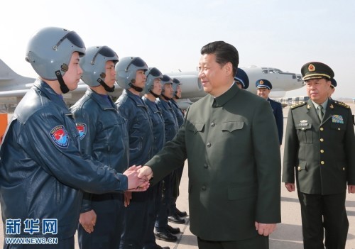 Ngày 16 tháng 2 năm 2015, Chủ tịch Trung Quốc Tập Cận Bình thị sát một trung đoàn máy bay ném bom ở Tây Án