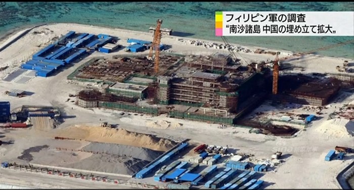 Đài truyền hình Nhật Bản phát sóng Trung Quốc xây đảo nhân tạo bất hợp pháp ở Biển Đông (nguồn mạng sina TQ ngày 9 tháng 3 năm 2015)