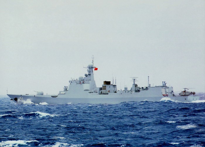 Biên đội tàu chiến Hải quân Trung Quốc tập trận ở biển xa (nguồn báo Hoàn Cầu, TQ)