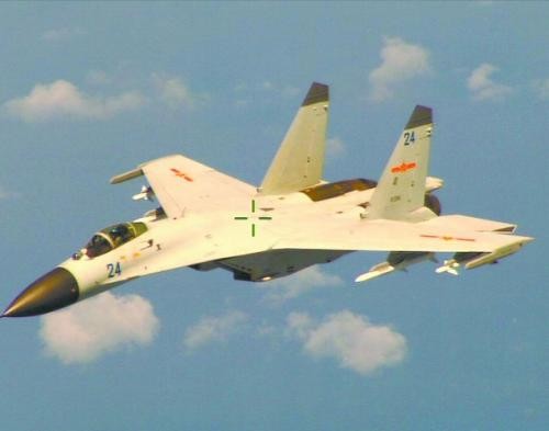 Máy bay chiến đấu J-11 Trung Quốc do Quân đội Mỹ chụp được (nguồn Thời báo Hoàn Cầu, TQ)