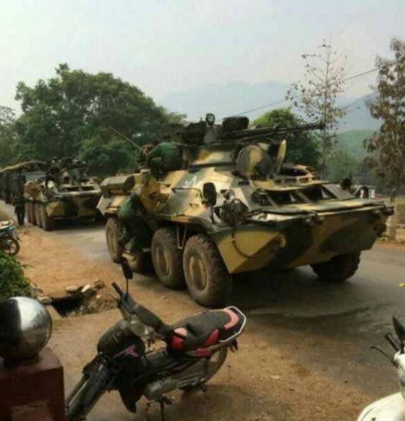 Quân đội Myanmar tăng cường binh lực và vũ khí để tấn công phiên quân Kokang (nguồn mạng sina TQ)