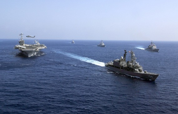 Hạm đội liên hợp Mỹ-Nhật tập trận chung (ảnh tư liệu)