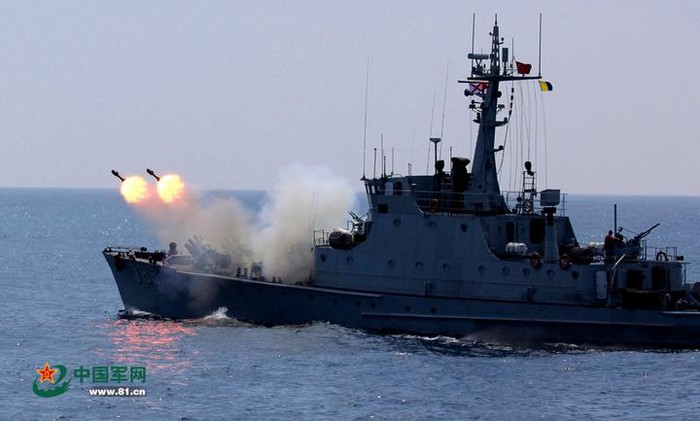 Ngày 18 tháng 3 năm 2014, Hạm đội Nam Hải, Hải quân Trung Quốc tiến hành tập trận đối kháng tàu ngầm (ảnh tư liệu)