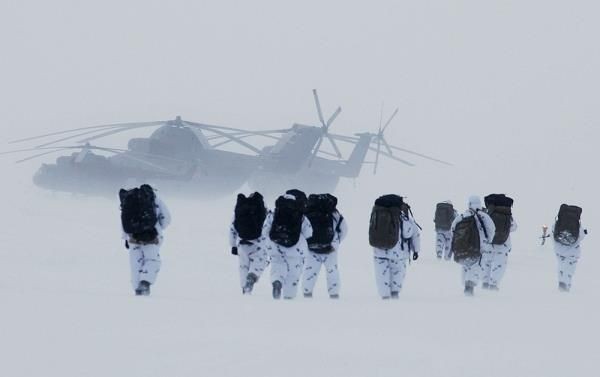 Lực lượng bộ binh Quân đội Nga trong diễn tập quân sự ở Bắc Cực