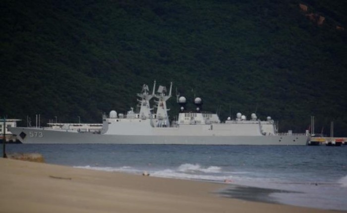 Tàu hộ vệ Liễu Châu số hiệu 573 Type 054A, Hạm đội Nam Hải, Hải quân Trung Quốc (nguồn mạng sina TQ)