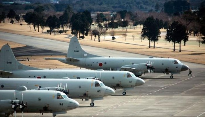 Máy bay tuần tra săn ngầm P-3C của Lực lượng Phòng vệ Biển Nhật Bản (nguồn Tin tức Tham khảo, TQ)