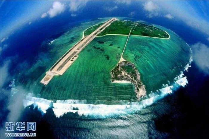 Hình ảnh đảo Phú Lâm thuộc quần đảo Hoàng Sa của Việt Nam trên Tân Hoa xã - hãng tin nhà nước Trung Quốc