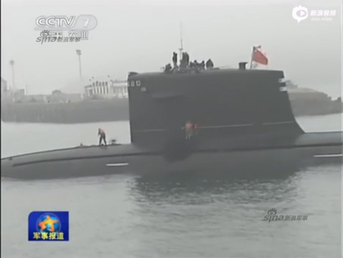 Tàu ngầm hạt nhân Type 091 phiên bản cải tiến hộ tống vịnh Aden do CCTV Trung Quốc đưa tin