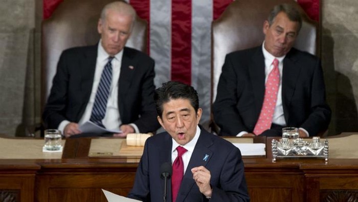 Thủ tướng Nhật Bản Shinzo Abe phát biểu tại Quốc hội Mỹ