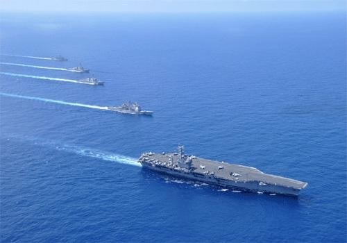 Cụm chiến đấu tàu sân bay Mỹ trên Biển Đông (ảnh tư liệu)