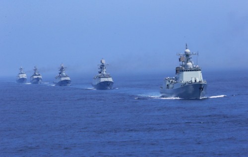 Diễn tập liên hợp trên biển 2013 giữa Trung-Nga (ảnh tư liệu)