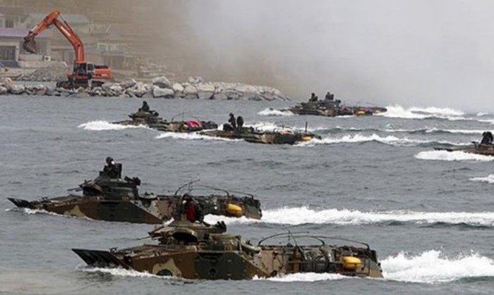 Diễn tập tác chiến đổ bộ của Quân đội Hàn Quốc (ảnh tư liệu)
