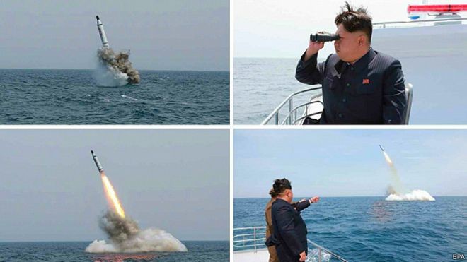 Tàu ngầm chiến lược CHDCND Triều Tiên bắn thử tên lửa đạn đạo