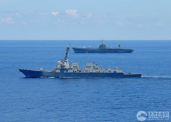 Hạm đội Mỹ trên Biển Đông (nguồn Thời báo Hoàn Cầu, Trung Quốc)