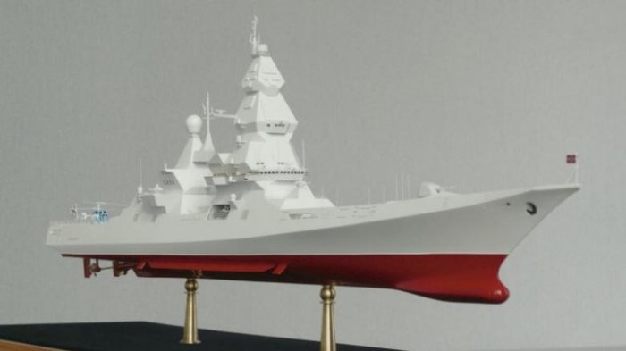 Tàu khu trục mới Type 23560E Nga được tạo hình trông rất mạnh mẽ (nguồn mạng Quan sát, Trung Quốc)