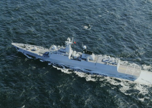 Tàu hộ vệ tên lửa Diêm Thành số hiệu 546 của Hạm đội Bắc Hải, Hải quân Trung Quốc (nguồn mạng sina)